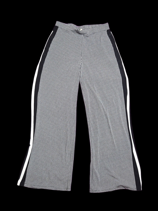 Michael Kors Pants - Michael Kors Black & White Houndstooth Track Pants with Side Stripe